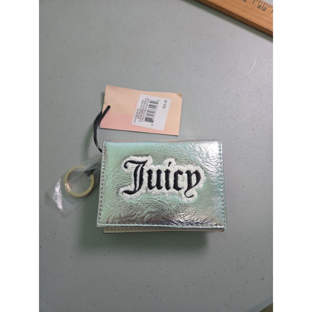 juicy couture bifold wallet silver new with tags